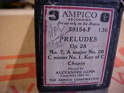 Ampico Preludes Player Piano Roll • $4.99