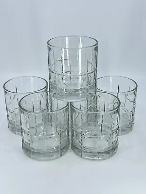 Vintage Tartan Manchester Anchor Hocking Whiskey/ On The Rocks Glasses Set Of 6 • $25