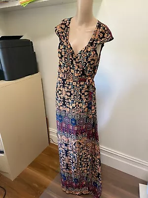 $71.95 • Buy 10 Tigerlily Wrap Silk Maxi Dress *BUY FIVE + ITEMS = FREE POST