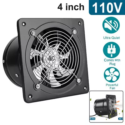 4 Inch Exhaust Fan Stainless Steel Industrial Vent Blower For Outrdoor Indoor • $17.90