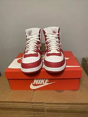 Nike Terminator High Shoes White University Red FJ4454-100 Men's Size 12 • $160