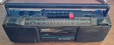 Vintage Sanyo M7024F Stereo Cassette Radio FM AM Recorder Boombox • $40