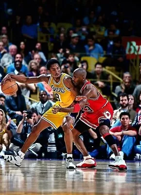 KOBE BRYANT & MICHAEL JORDAN Poster. Game Basketball 36” X 24”. Free Shipping! • $49.99