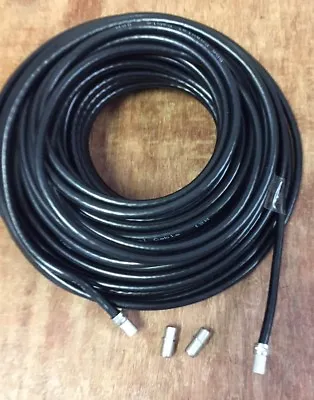 TV Aerial Sky Lead 25m Black Satellite Cable RG6 + 2x Fconnectors N 2 Couplers  • £8.99