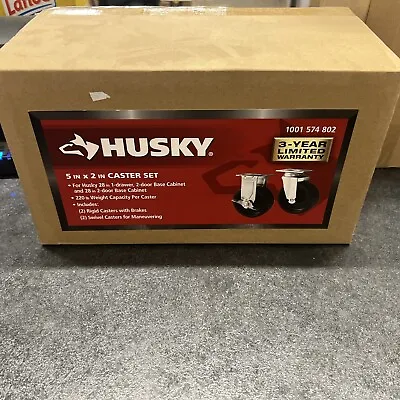 Husky 5 In. Caster Kit For Heavy Duty Welded Steel Garage Base Cabinets (4 Pack) • $30