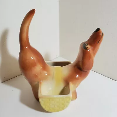 Daschund Weiner Dog Sponge Dish Caddy Ring Holder Planter Trinket Ceramic Dish • $3