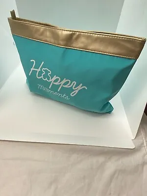 Tous Happy Moments Womens Pouch Zip Bag Turquoise And Gold Color New • $31.40