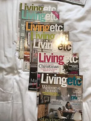 £10 • Buy Living Etc Magazine Bundle VGC 9 Copies 2005 Ideal For Interior Design Student