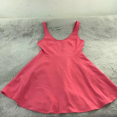 H&M Dress Womens Medium Pink Sleeveless Scoop Neck Skater Barbie Fit Flare Mini • $21.70