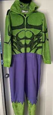 Men's New Marvel INCREDIBLE HULK  All In One Sleepsuit 0nesie Pjs Size M - L • £15