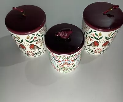 £15 • Buy Small Robbins Storage Tea Coffee Sugar Ceramic Jars