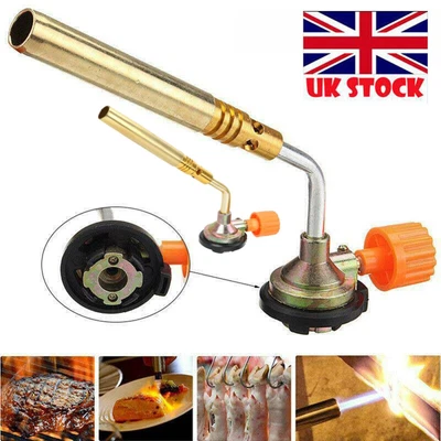 £4.99 • Buy Butane Gas Blow Torch Flamethrower Burner Welding Auto Ignition Camping BBQ Tool