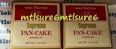 2 Vintage Max Factor Supreme Pan-cake Pancake #10n Make Up New In Box Rare Nos • $69.99