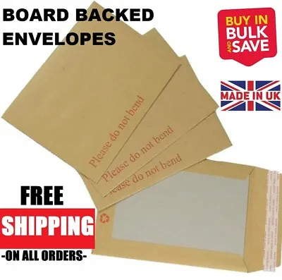 Hard Card Board Backed  Please Do Not Bend  Envelopes Manilla Brown - All Sizes* • £249.85