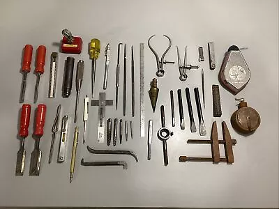 Huge Lot Of Vintage Machinist & Metal Working Tools -Starrett Lufkin Craftsman • $40