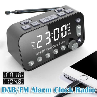 $35.99 • Buy Bedside Digital Alarm LED Clock With Dual USB DAB/FM Radio Large Screen Dual AU