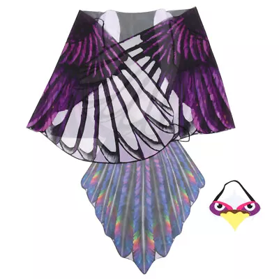  Eagle Wings Chiffon Child Novelty Bird Costume Halloween Outfits • £14.69