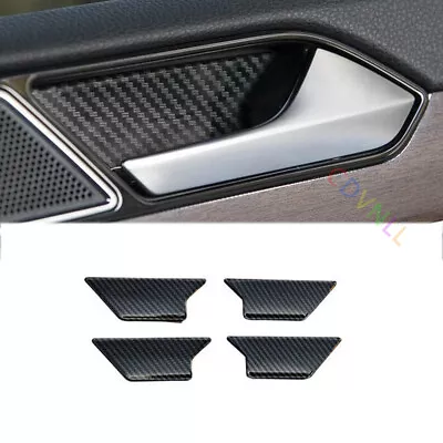 Car Inner Door Handle Cover Trim Fit For Vw Passat B8 2016-18 Steel Carbon Fiber • $30.88