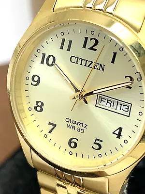 Citizen Women's Watch EQ2002-91P Quartz Gold Dial Petite 26mm Expansion Band • $69.20