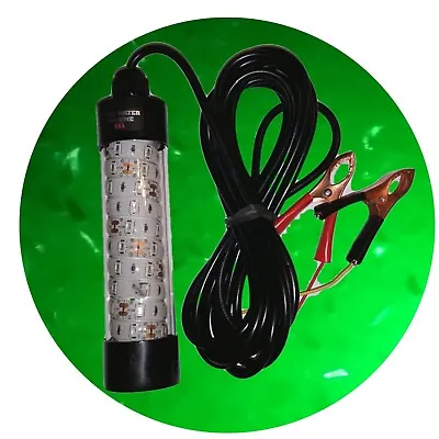 12V LED 25w GREEN UNDERWATER SUBMERSIBLE WATERPROOF NIGHT FISHING LIGHT • $26.99