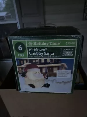 Gemmy Airblown Inflatable Chubby Santa 6 Ft Lawn Decoration Christmas Holiday • $50