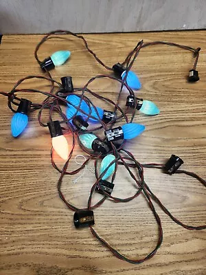 VTG Christmas Lights C9 Bulbs FLAME SWIRL GE Mazda USA Lot Of 11 W Light String • $44.90