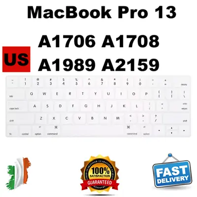 MacBook Pro 13 Thin Silicone Keyboard Cover A1706 A1708 A1989 A2159 US Enter  • £6.67