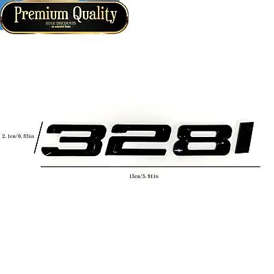 Gloss Black For 3 Series 328i Rear Trunk Nameplate Emblem Badge Numbers Decal • $11.95