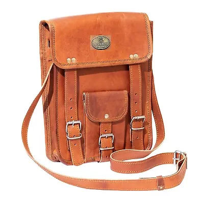 15  Leather Vintage Class Male Messenger Shoulder Laptop Bag Briefcase Men's • $49.82