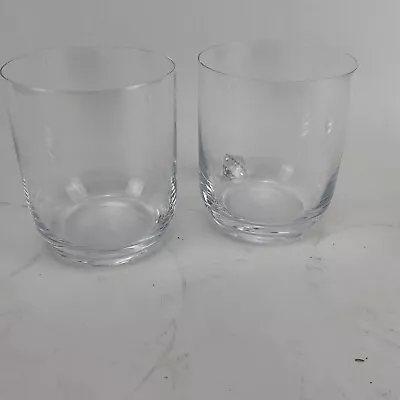 Set 2 Mikasa Crystal Nicole Double Old Fashioned Glasses Pair HTF MINT Condition • $49.89