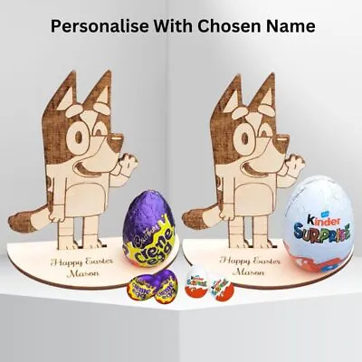 Personalised Bluey Creme Egg Holder Kinder Egg Holder Bluey Kids Easter Gifts • £4.75