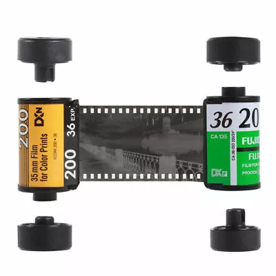 2 Pairs 135 35mm To 120 Film Camera Adapter Canister Converter 2 Empty Canister • $15.99