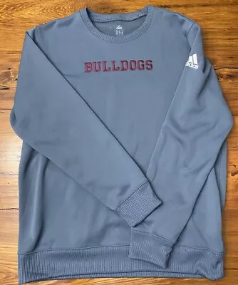 Mississippi State Bulldogs Grey Adidas Climawarm Sweatshirt Size Adult Large • $20