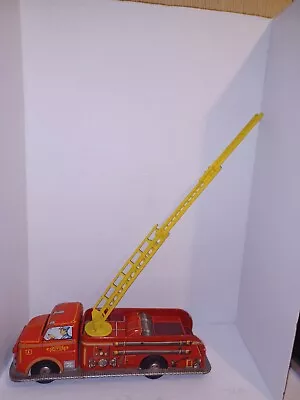 Vtg Marx Fire Truck Tin Litho Vintage Original Friction Motor Toy Truck • $40