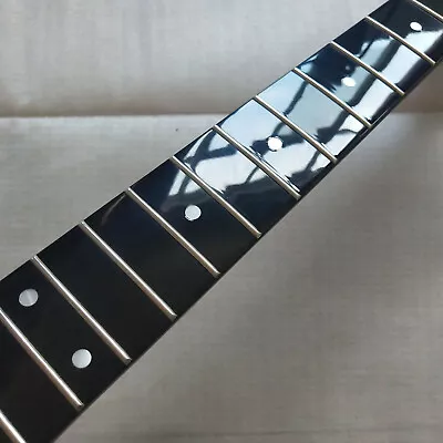 Black Gloss Maple ST Electric Guitar Neck 22 Fret Maple Fingerboard 25.5  Parts • $65.99