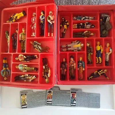 Vintage GI Joe Lot (Figures Accessories File Cards And Case) • $255