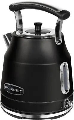 Rangemaster RMCLDK201BK Traditional Kettle Quick & Quiet Boil 1.7L 3000w Black • £69.99
