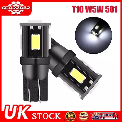 2x T10 501 CAR LED SIDE LIGHT BULBS SUPER BRIGHT XENON WHITE W5W 6SMD CAR BULBS • £2.59