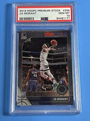 2019 Panini Hoops Premium Stock Ja Morant RC! #259! PSA 10! GRIZZLIES! • $54.99