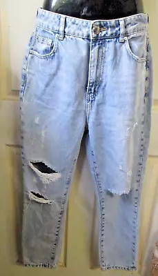 Women's Decjuba Jeans Size 8 Blue Light Wash Stretch Distressed Denim VG💛 • $20