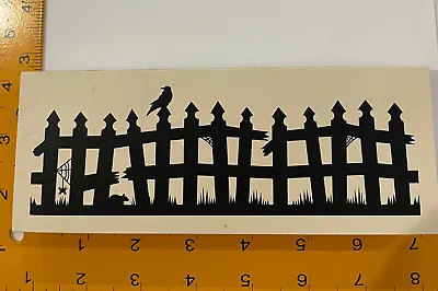 Haunted Fence - Crow Spider Web Rubber Stamp By Martha Stewart - Large Stamp! • $8.55