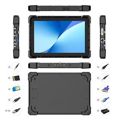 10.1  Rugged Tablet PC Windows 11 PRO WiFi Bluetooth GPS 4G IP67 W Dual Camera • $529