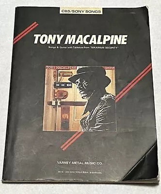 Tony Macalpine Maximum Security Japan Guitar Score Book Tab • $129.70