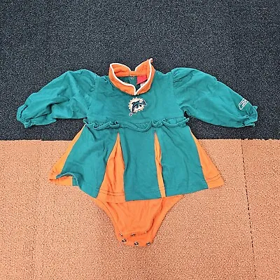 Miami Dolphins Infant Girls Dress 18m Green NFL Football Baby Cheerleader J6a • $19.99