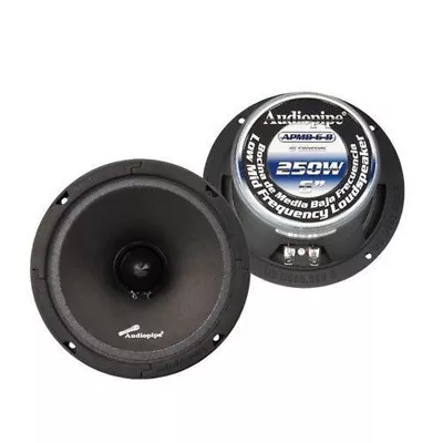 1 Pair 6.5  6  Car Audio Loud Speakers Low Mid Range DJ Audiopipe APMB-6-B • $66.95