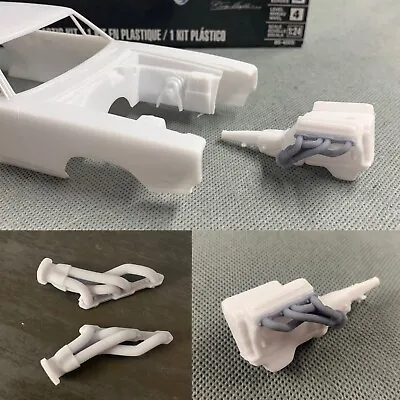 1:24 440 Shorty Headers 3D Printed. Unpainted.  Model Cars  Not Included • $15