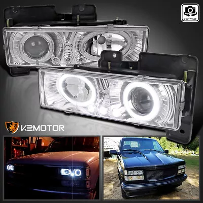 Fits 1988-1998 Chevy GMC C10 C/K Tahoe Blazer LED Halo Projector Headlights Lamp • $59.97