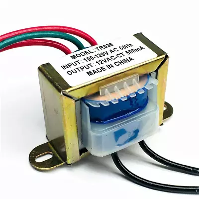 Philmore TR038R 12VAC @500MA Power Transformer Center Tap 6-0-6 • $17.35