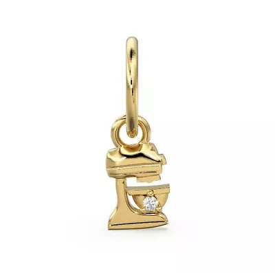 Solid 14K Gold Dough Mixer Charm Pendant Bakery Charm Necklaces Mothers Day Gift • $87.85