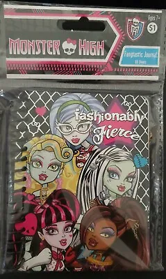 Monster High Spiral Fangtastic Journal 60 Sheets: Mini 4 H X 3.5 W • $9.99